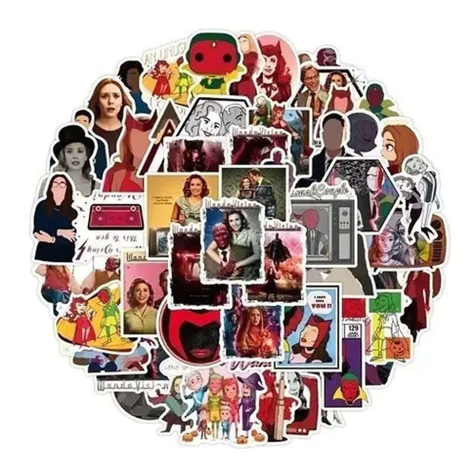 Wanda Visión - Marvel - Set De 50 Stickers / Calcomanías 1