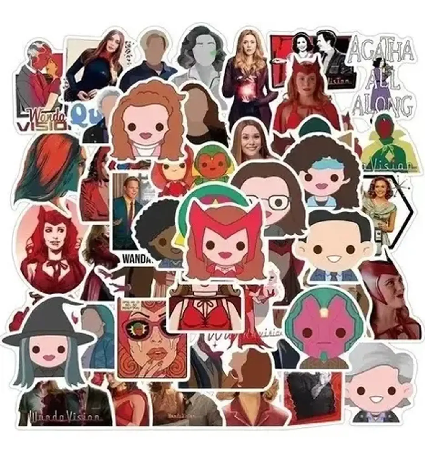 Wanda Visión - Marvel - Set De 50 Stickers / Calcomanías 7