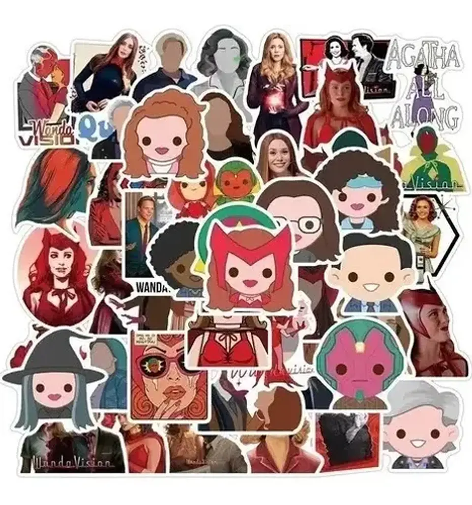 Wanda Visión - Marvel - Set De 50 Stickers / Calcomanías 7