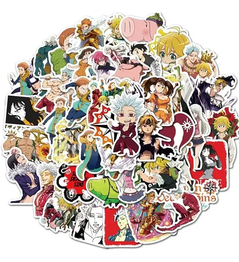 Seven Deadly Sins - Set De 50 Stickers / Calcomanias