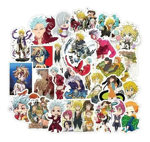 Seven Deadly Sins - Set De 50 Stickers / Calcomanias