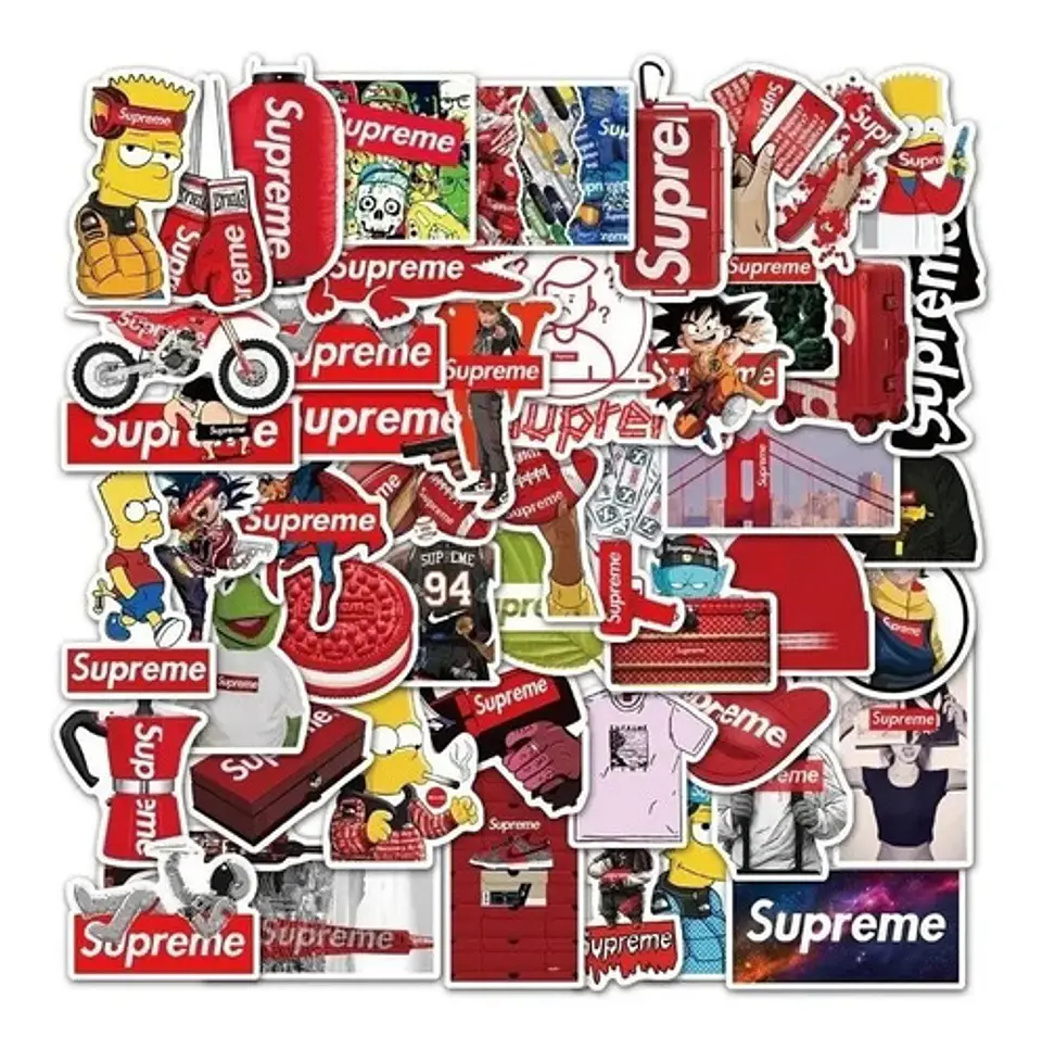 Supreme - Set De 50 Stickers / Calcomanias / Pegatinas 4