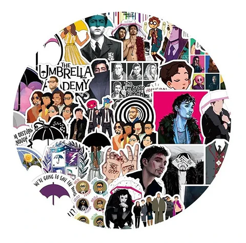 The Umbrella Academy - Set De 50 Stickers / Calcomanias