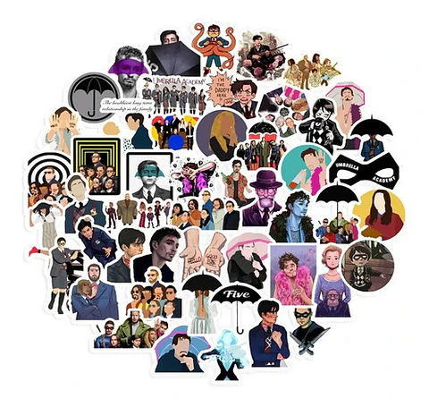The Umbrella Academy - Set De 50 Stickers / Calcomanias