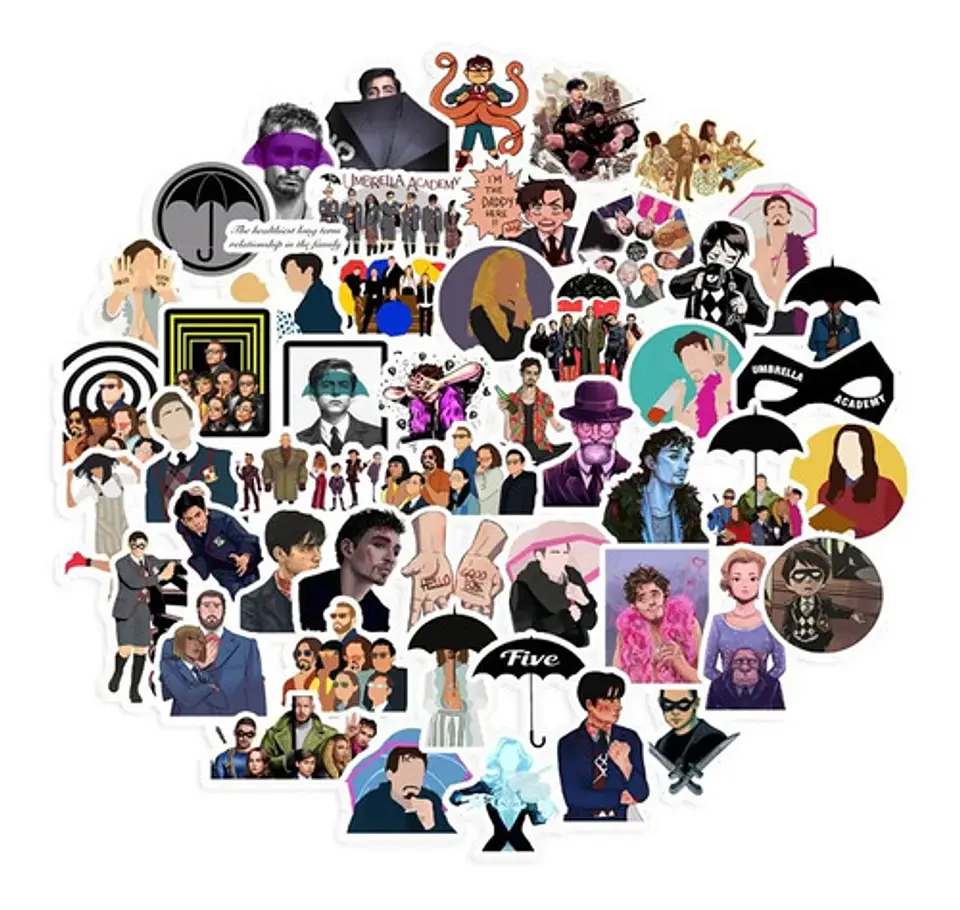The Umbrella Academy - Set De 50 Stickers / Calcomanias 2