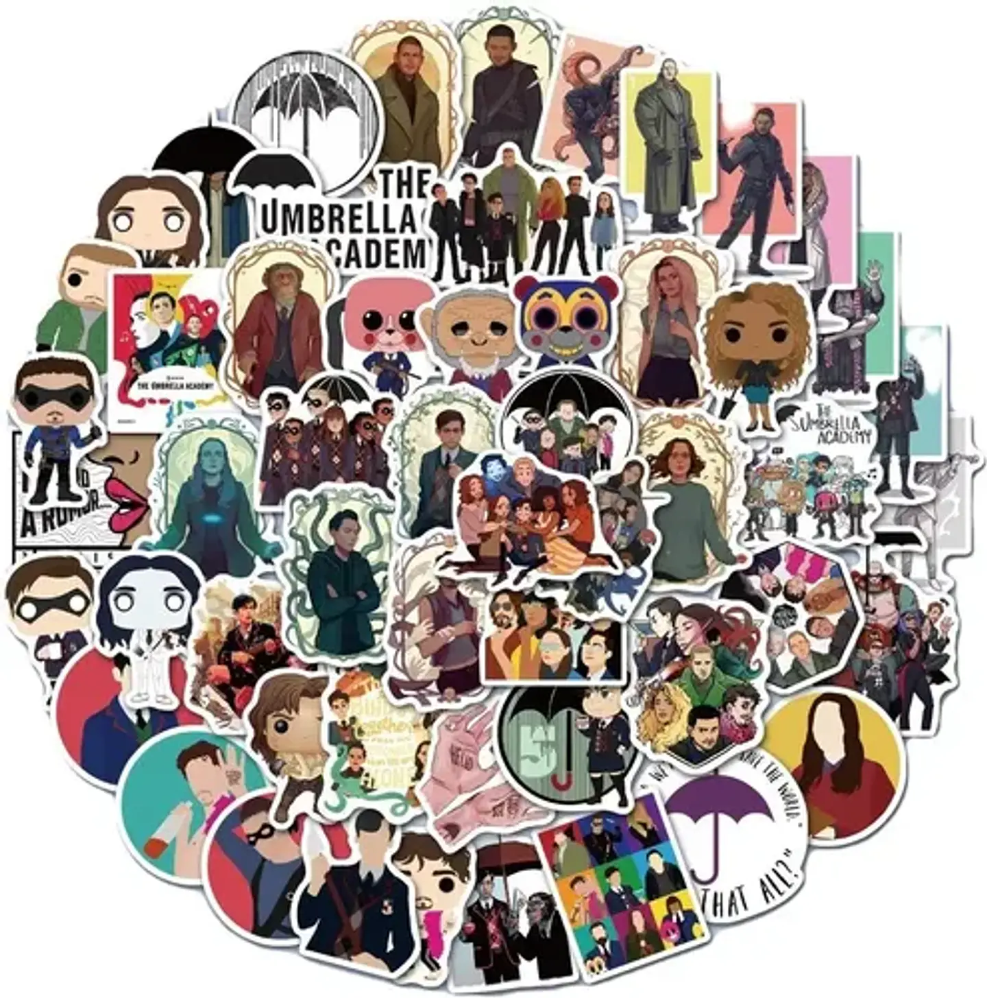 The Umbrella Academy - Set De 50 Stickers / Calcomanias 6