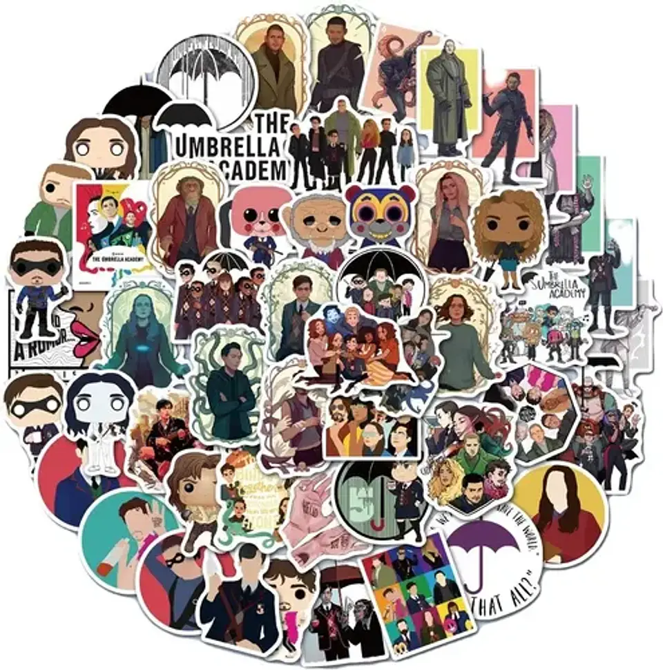The Umbrella Academy - Set De 50 Stickers / Calcomanias 6