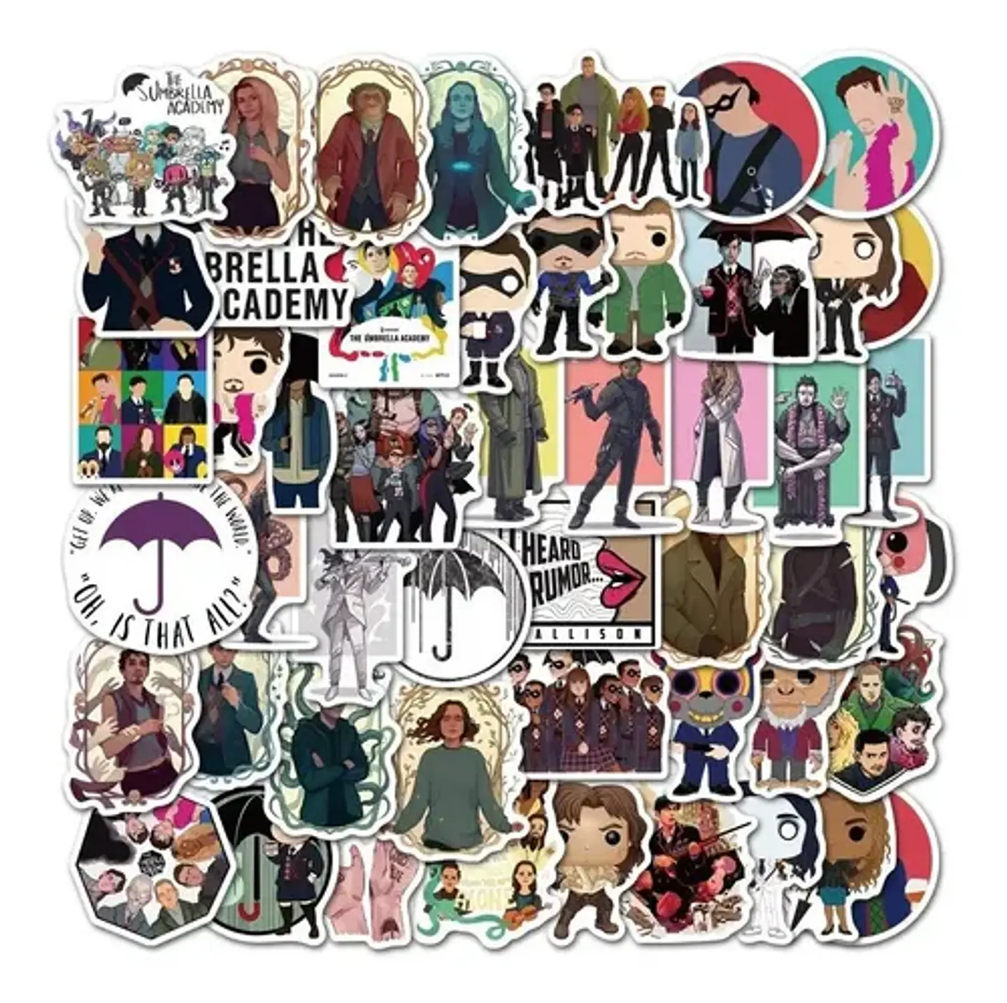 The Umbrella Academy - Set De 50 Stickers / Calcomanias 7