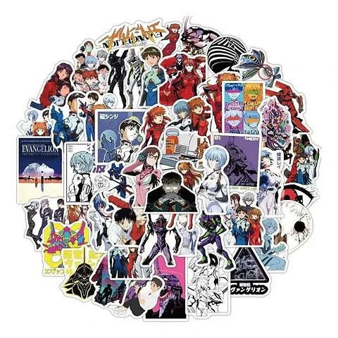 Evangelion - Set De 50 Stickers / Calcomanias / Pegatinas