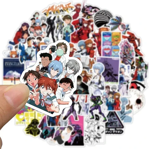 Evangelion - Set De 50 Stickers / Calcomanias / Pegatinas