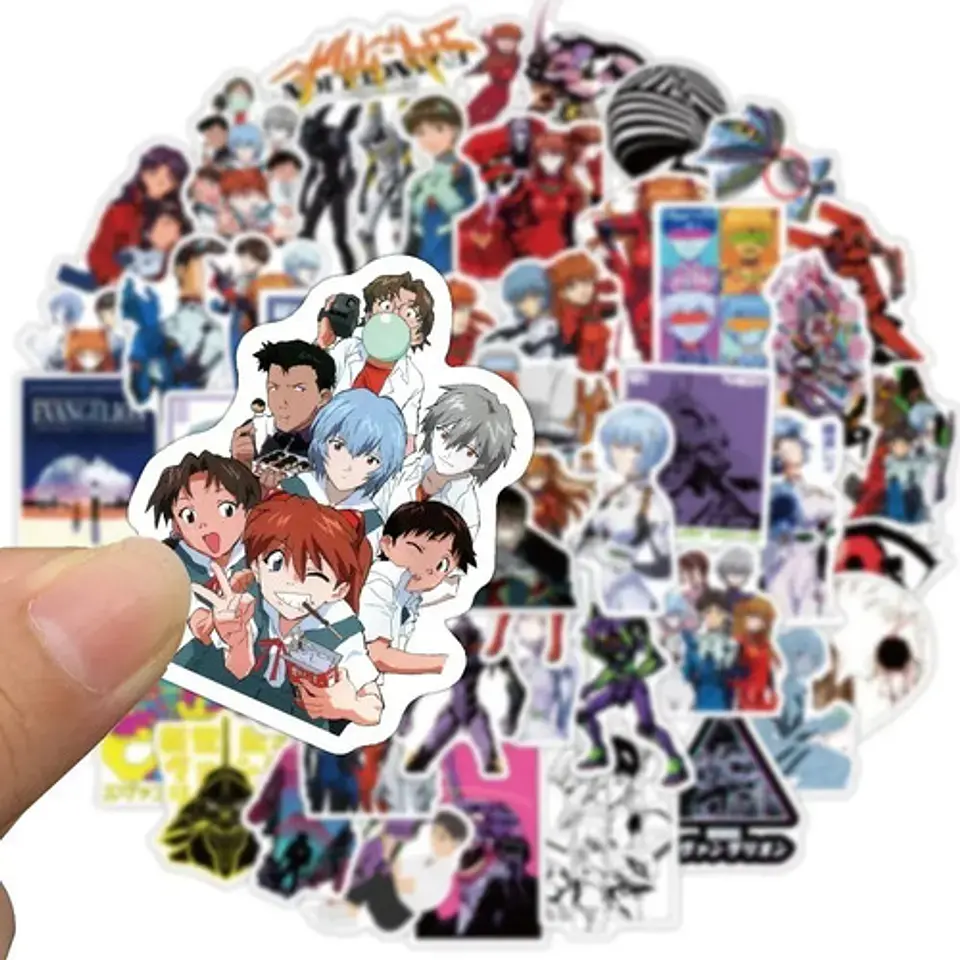 Evangelion - Set De 50 Stickers / Calcomanias / Pegatinas 2