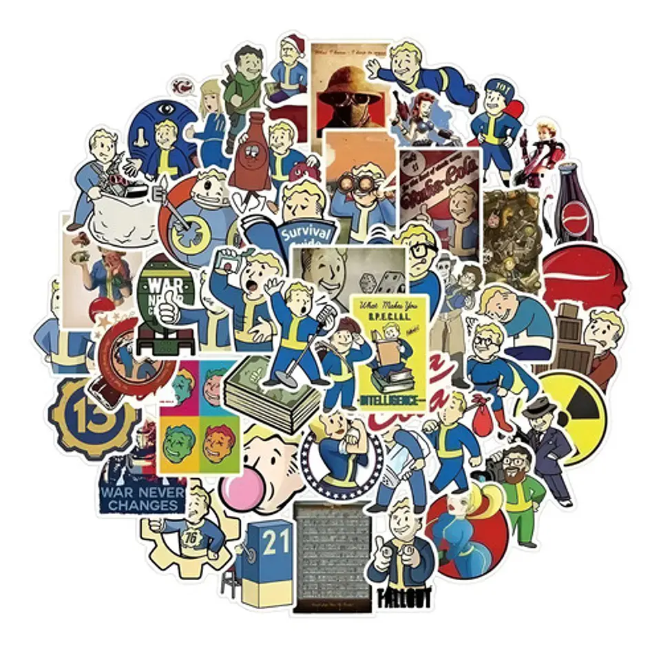 Fallout - Set De 50 Stickers / Calcomanias / Pegatinas 1