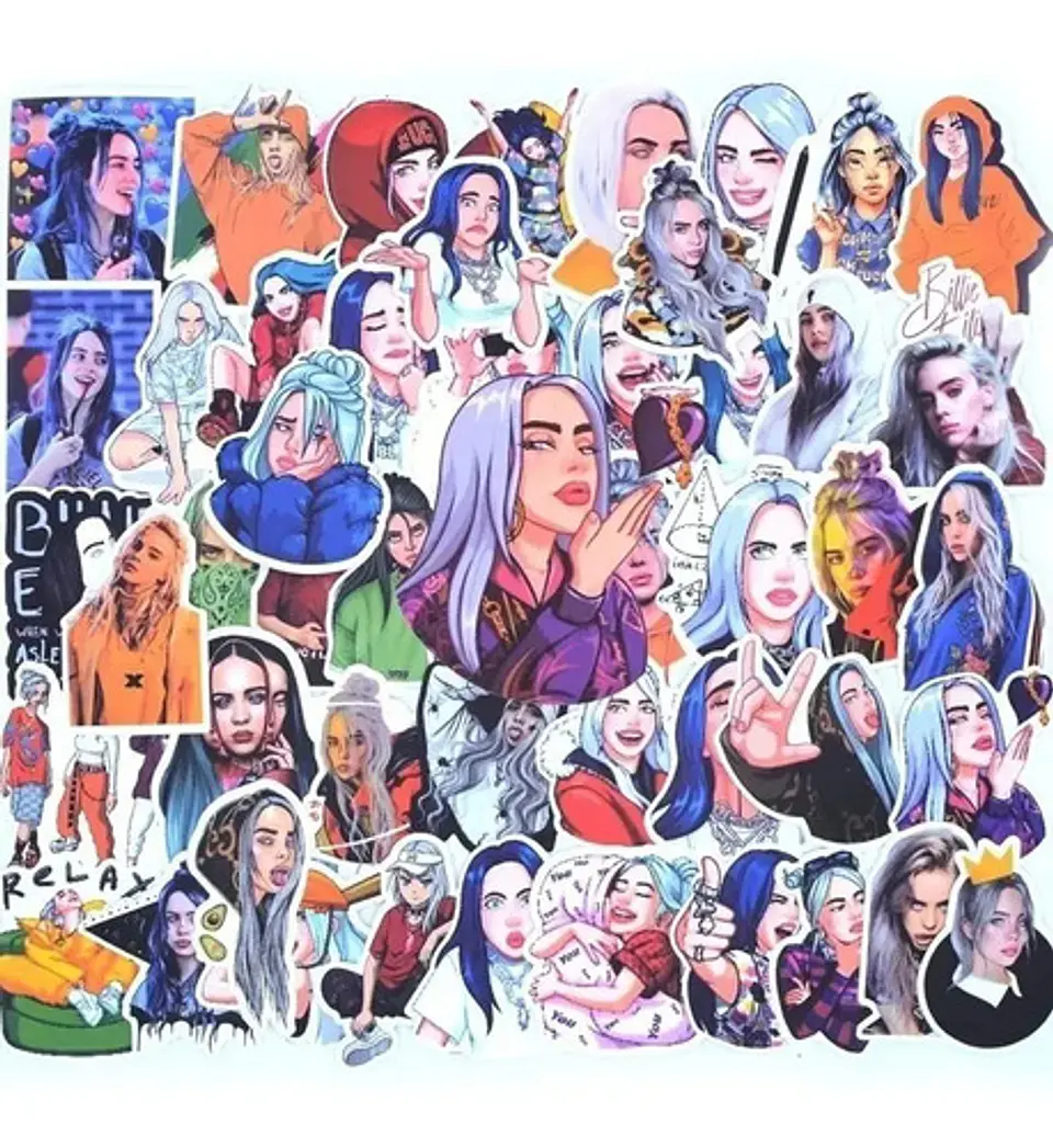 Billie Eilish - Set De 50 Stickers / Calcomanias 3
