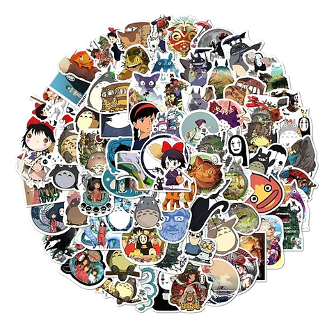 Hayao Miyazaki - Set De 50 Stickers / Calcomanias