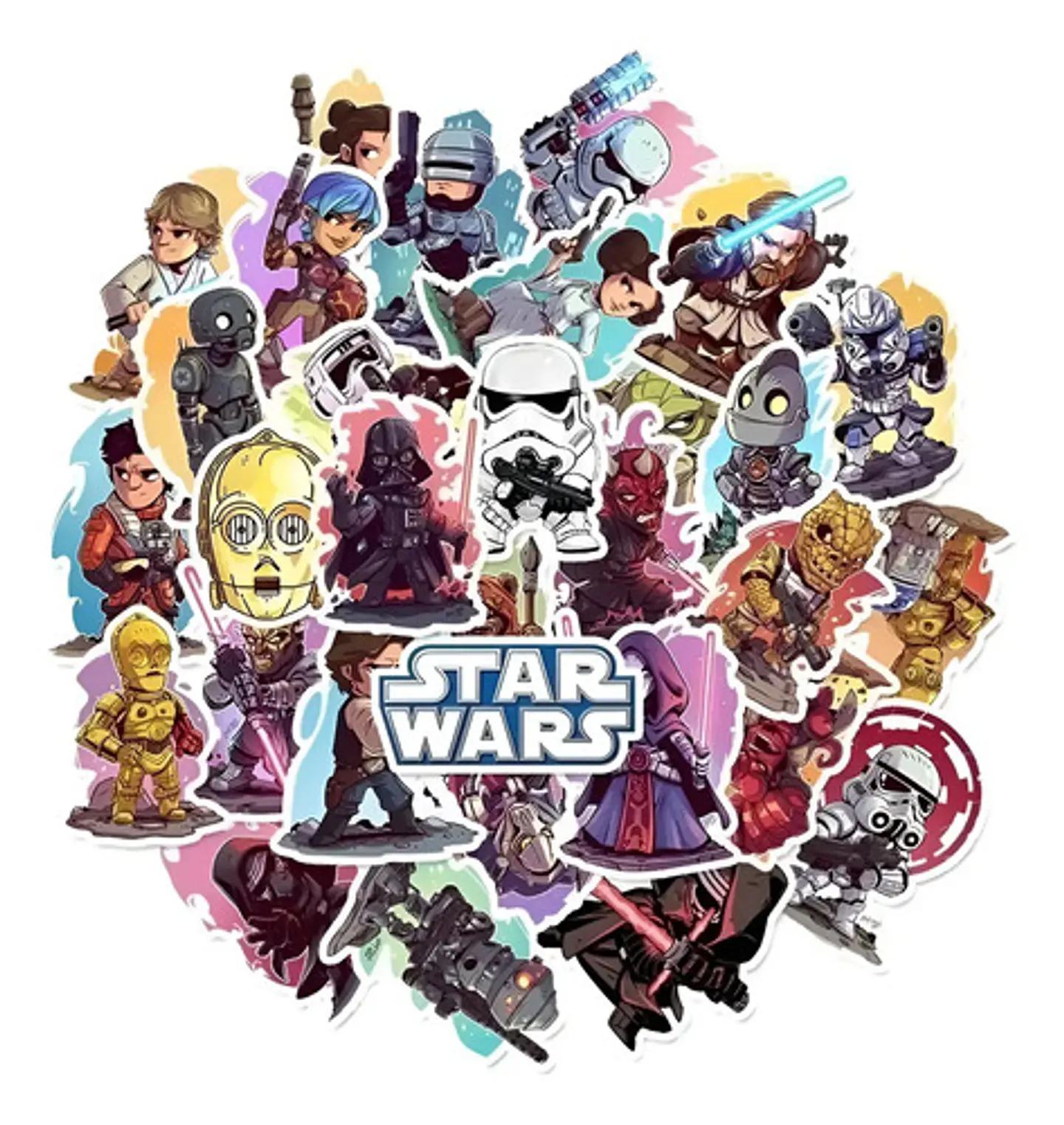 Star Wars - Set De 50 Stickers / Calcomanias 7