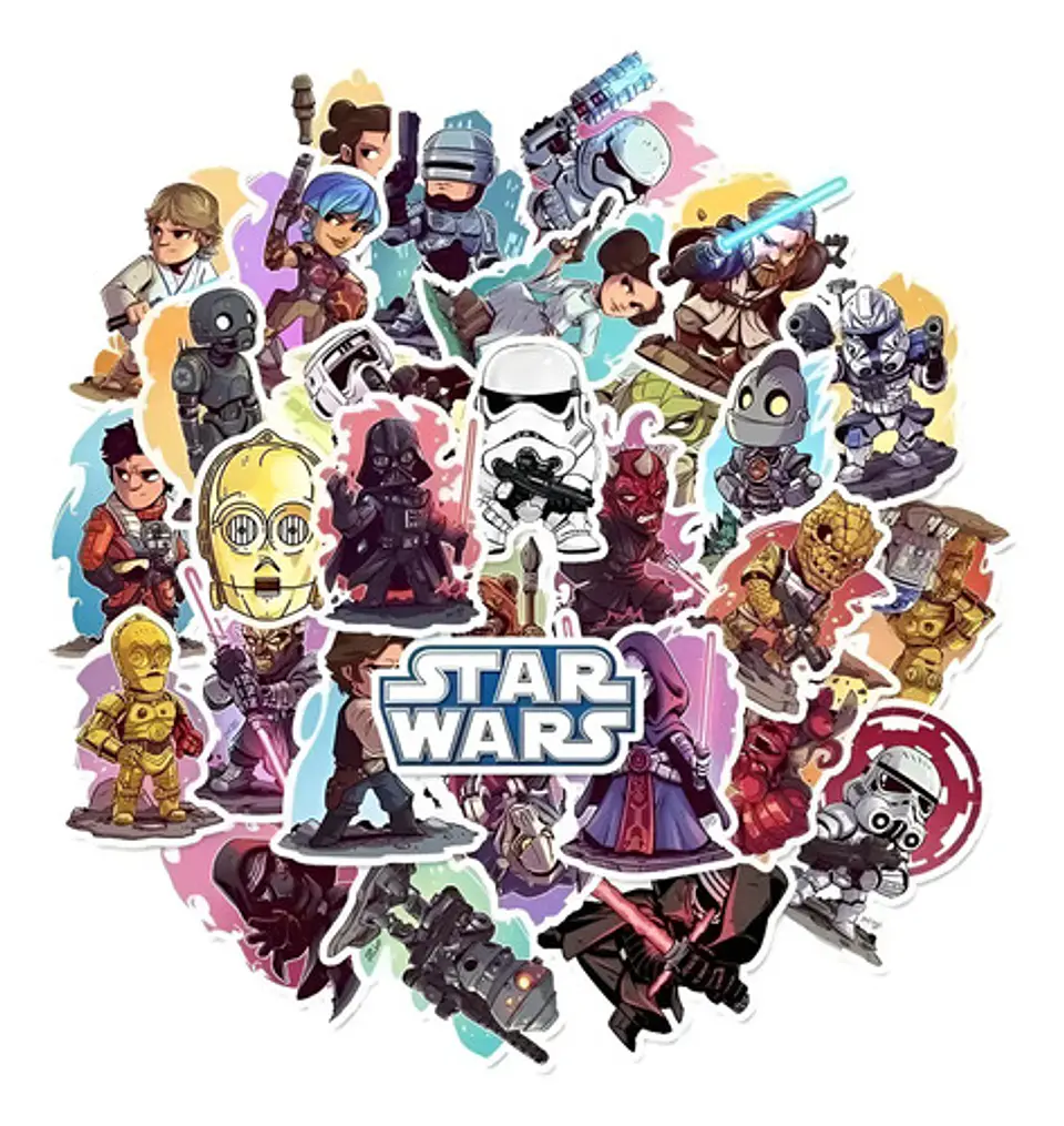 Star Wars - Set De 50 Stickers / Calcomanias 7
