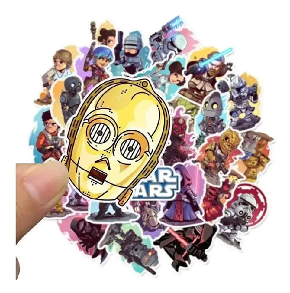 Star Wars - Set De 50 Stickers / Calcomanias 9