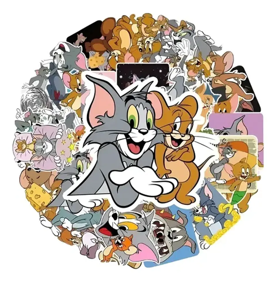 Tom Y Jerry - Set De 50 Stickers / Calcomanias / Pegatinas 1