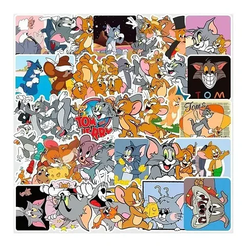 Tom Y Jerry - Set De 50 Stickers / Calcomanias / Pegatinas