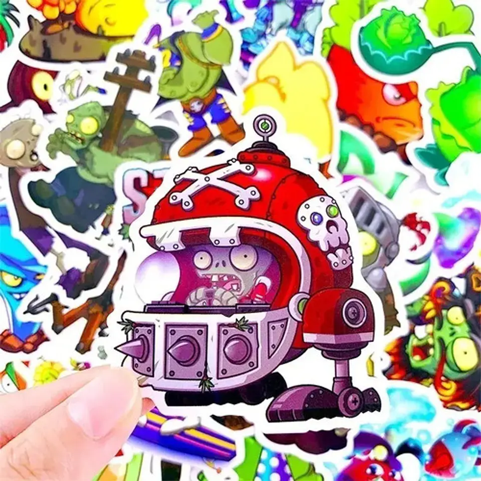 Plantas Vs Zombis - Set De 50 Stickers / Calcomanias 4