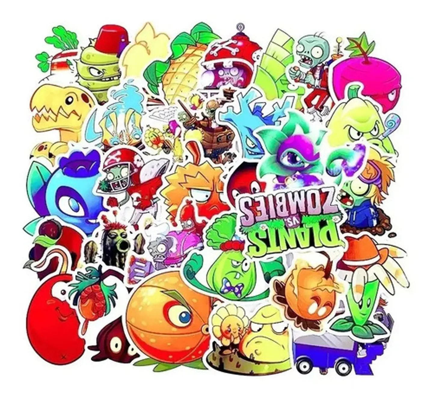 Plantas Vs Zombis - Set De 50 Stickers / Calcomanias 5
