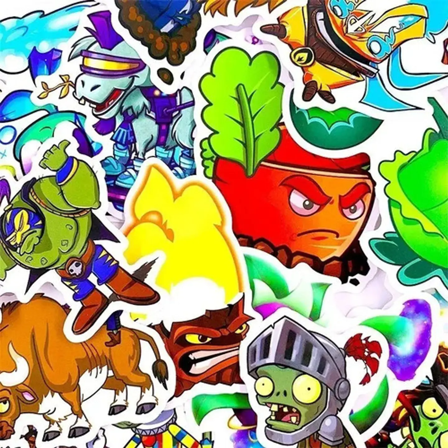 Plantas Vs Zombis - Set De 50 Stickers / Calcomanias 6