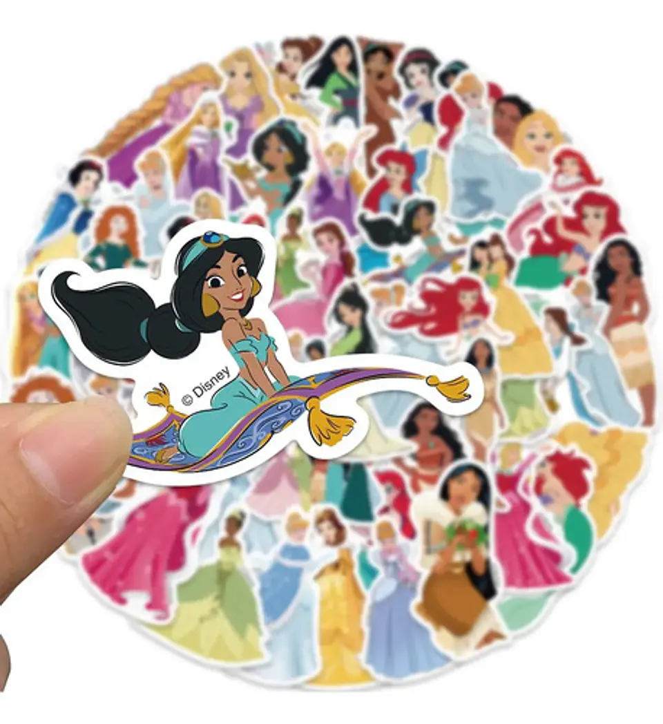 Princesas Disney - Set De 50 Stickers / Calcomanias  2