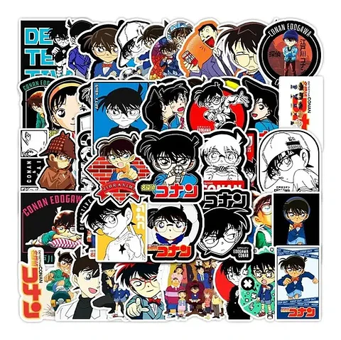 Detective Conan Set De 50 Stickers / Calcomanias / Pegatinas