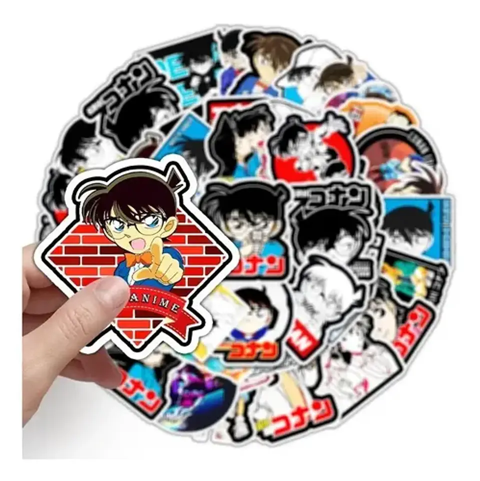 Detective Conan Set De 50 Stickers / Calcomanias / Pegatinas 4