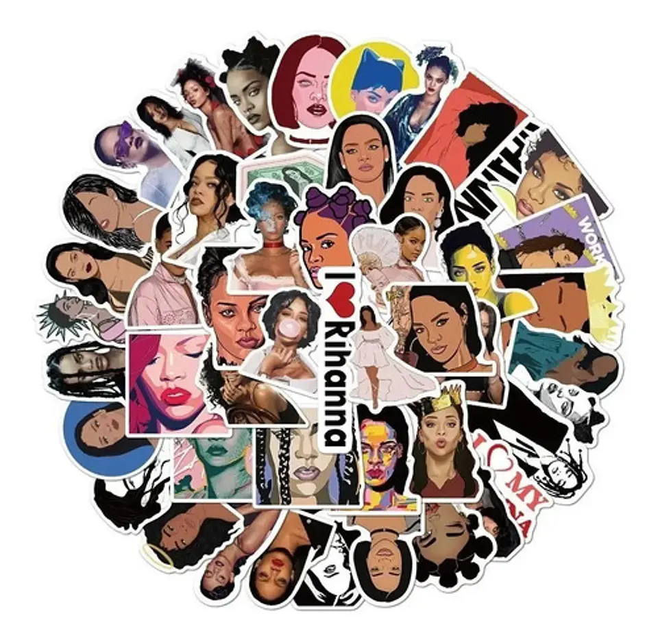 Rihanna - Set De 50 Stickers / Calcomanias / Pegatinas 1