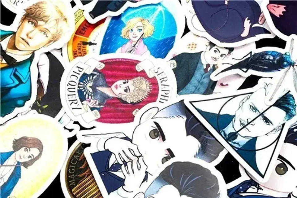 Animales Fantásticos - Set De 50 Stickers / Calcomanias 6