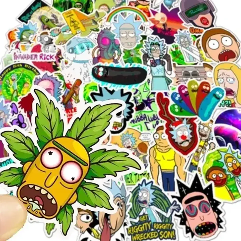 Rick Y Morty - Set De 50 Stickers / Calcomanias 2