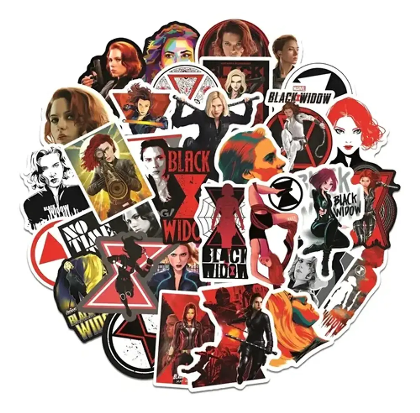 Black Widow - Set De 50 Stickers / Calcomanias / Pegatinas 1