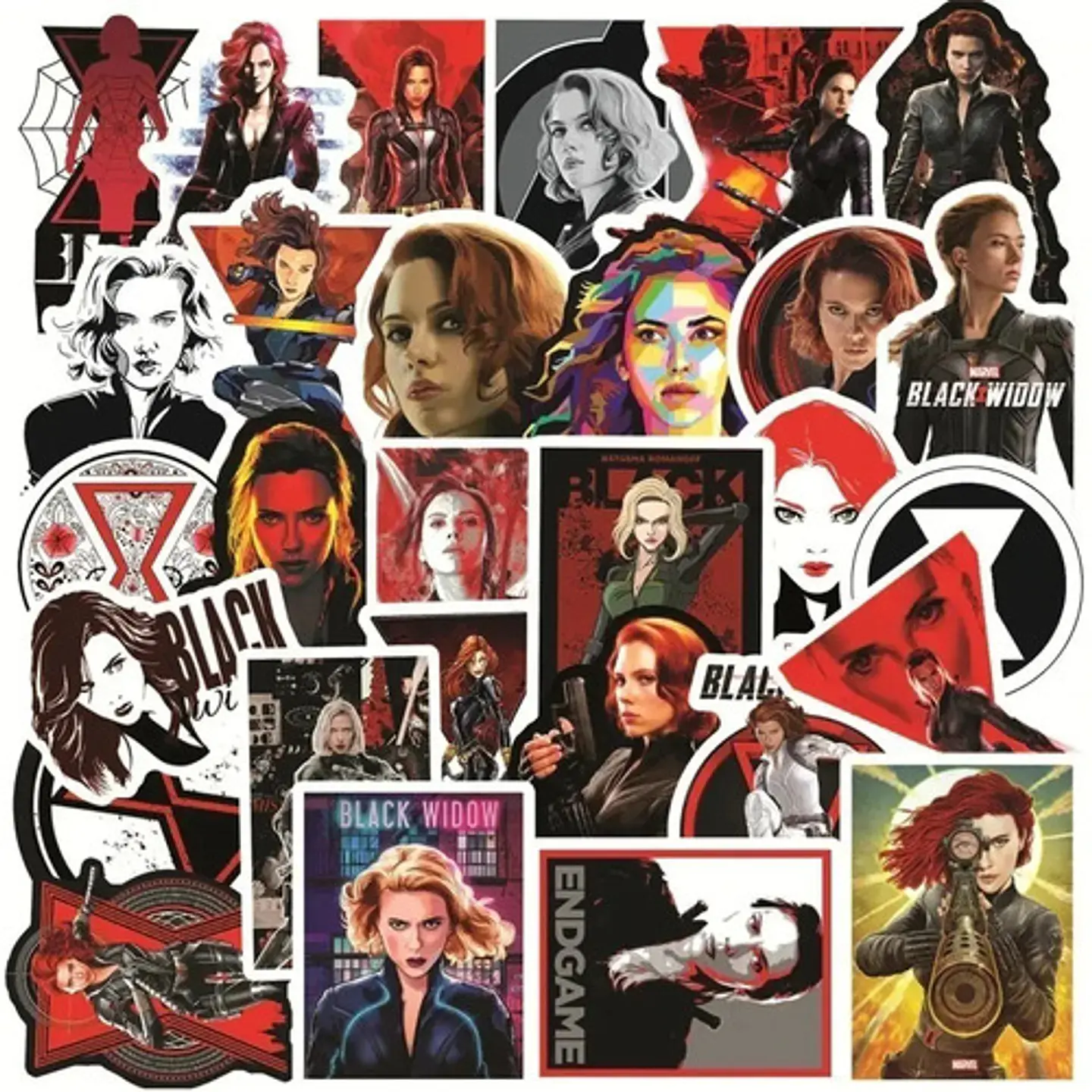 Black Widow - Set De 50 Stickers / Calcomanias / Pegatinas 2
