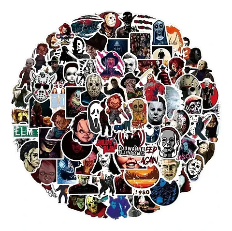 Horror Mix - Set De 50 Stickers / Calcomanias / Pegatinas