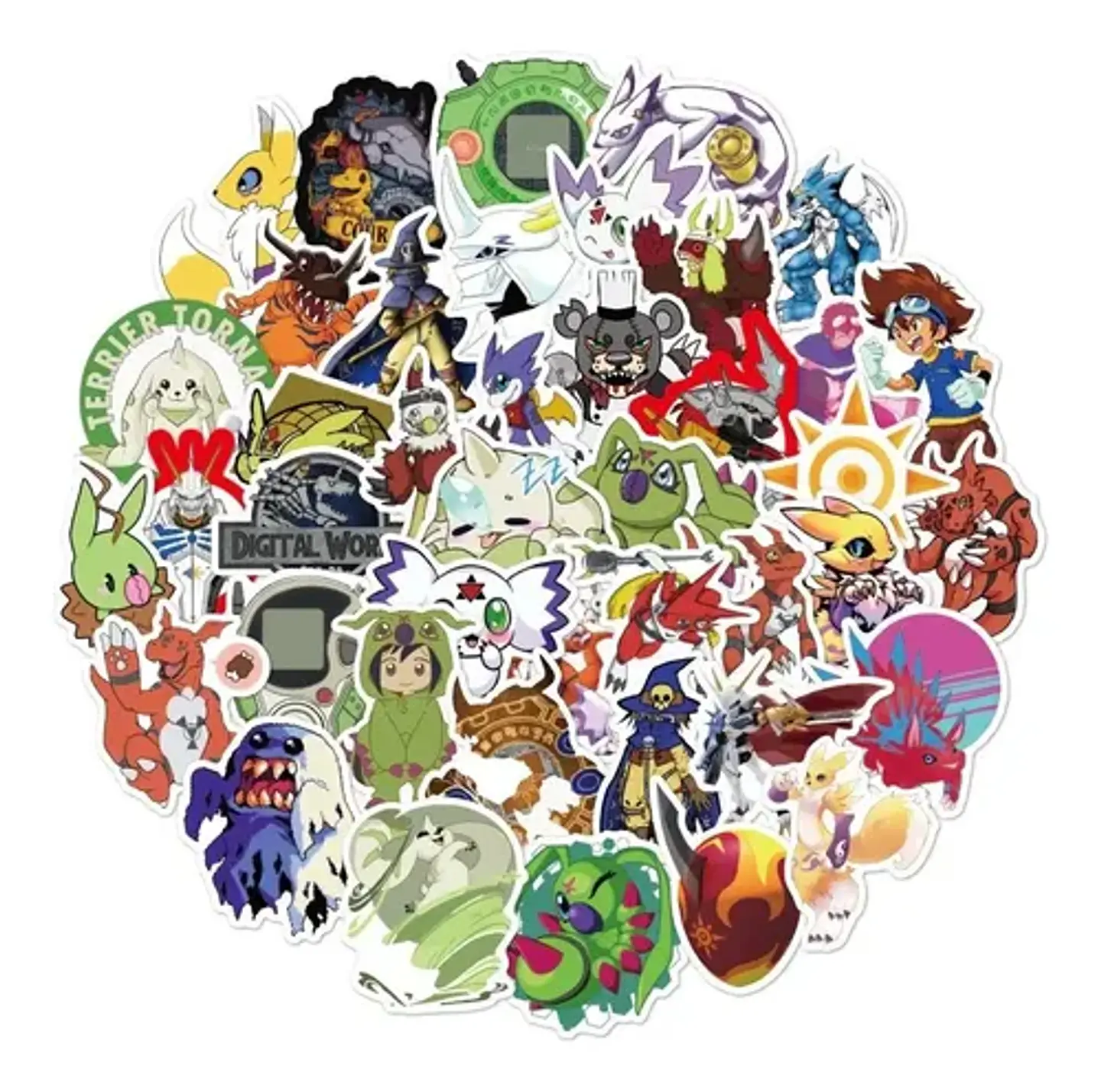Digimon - Set De 50 Stickers / Calcomanias / Pegatinas 1