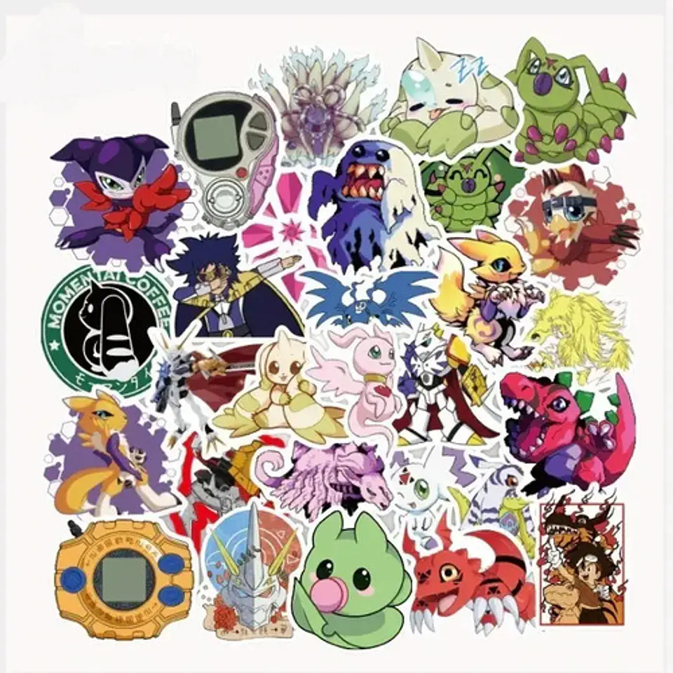 Digimon - Set De 50 Stickers / Calcomanias / Pegatinas 3