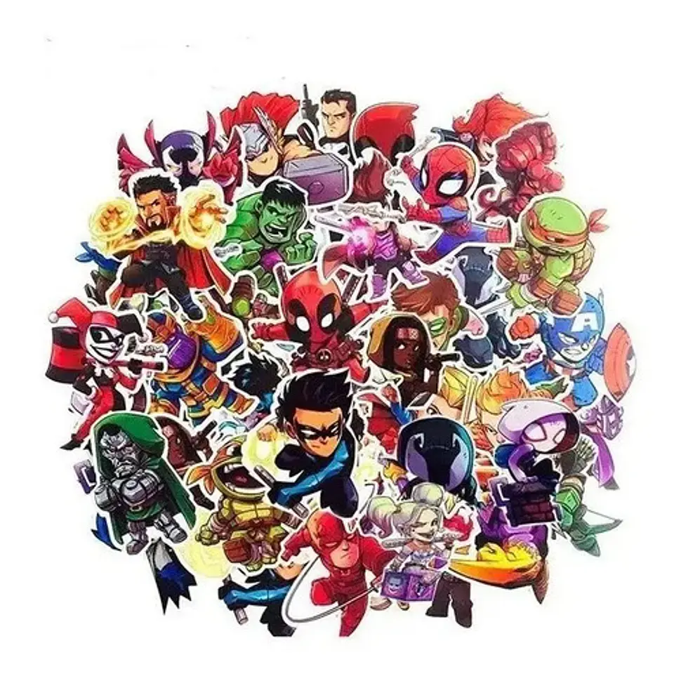 Super Heroes Marvel - Set De 50 Stickers / Calcomanias 2