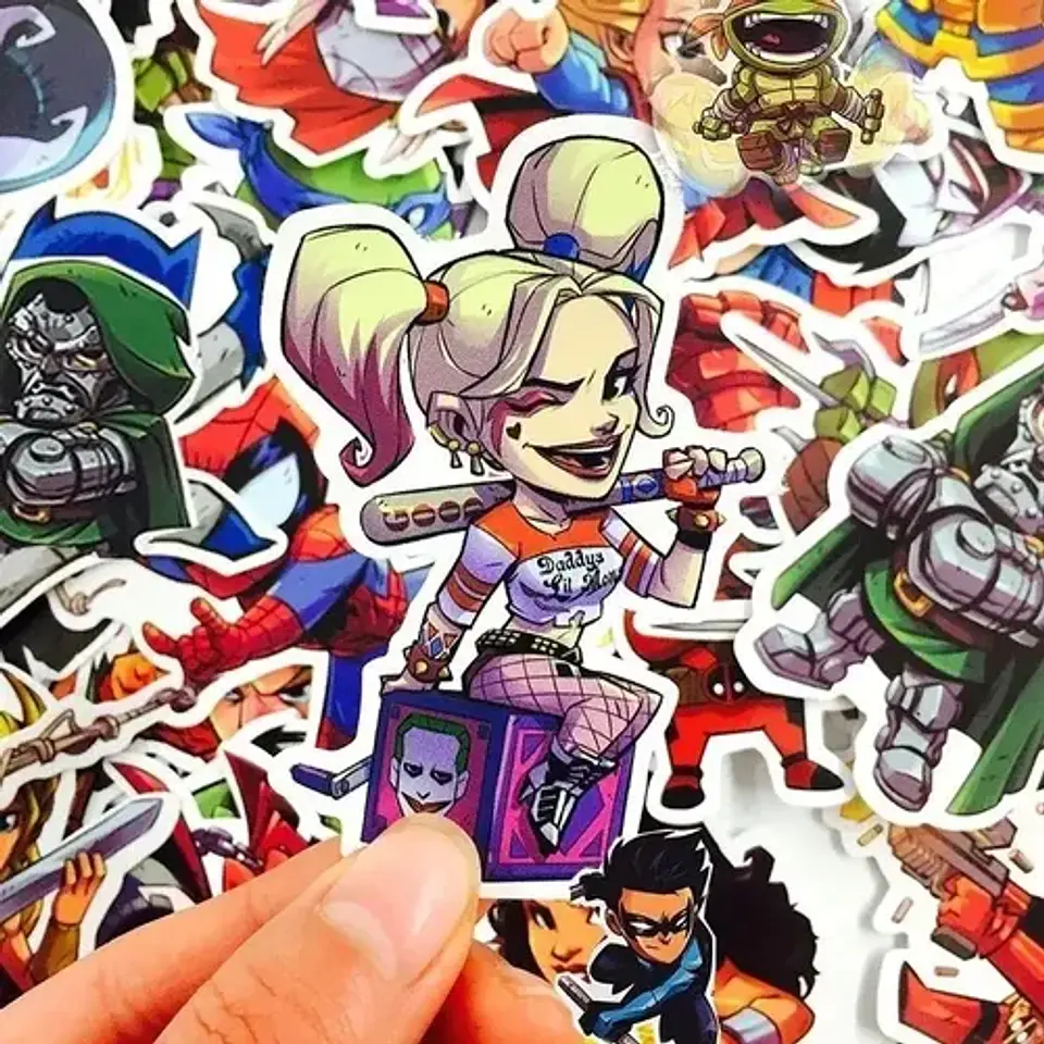 Super Heroes Marvel - Set De 50 Stickers / Calcomanias 3