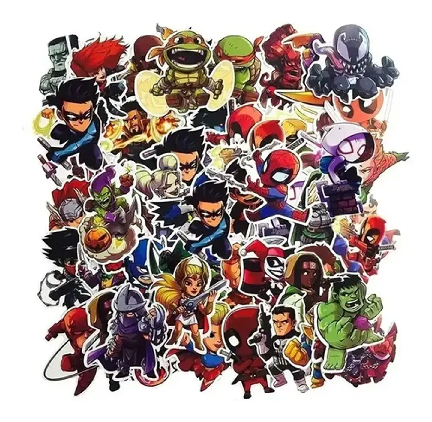 Super Heroes Marvel - Set De 50 Stickers / Calcomanias 6