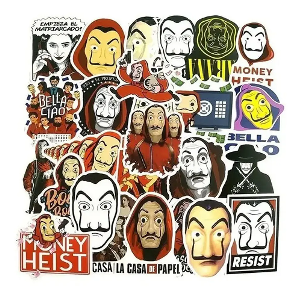 La Casa De Papel - Set De 50 Stickers / Calcomanias 5