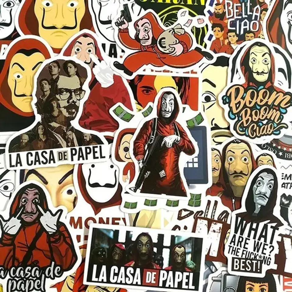 La Casa De Papel - Set De 50 Stickers / Calcomanias 6