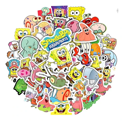 Bob Esponja - Set De 50 Stickers / Calcomanias