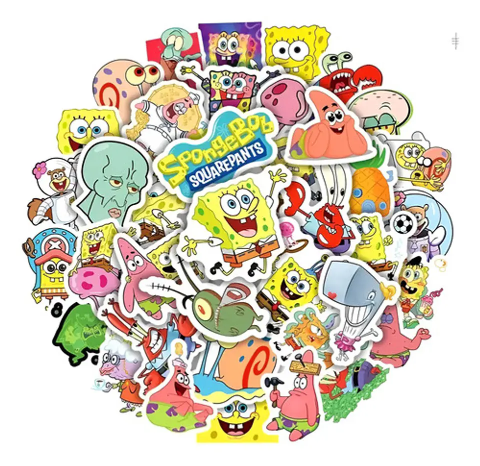 Bob Esponja - Set De 50 Stickers / Calcomanias 1