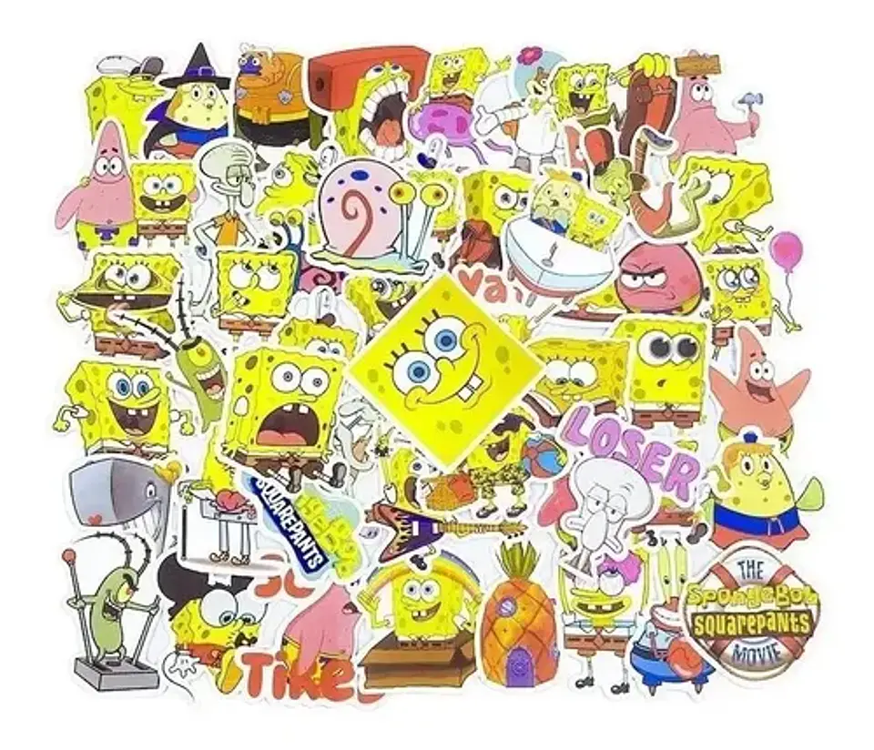 Bob Esponja - Set De 50 Stickers / Calcomanias 6