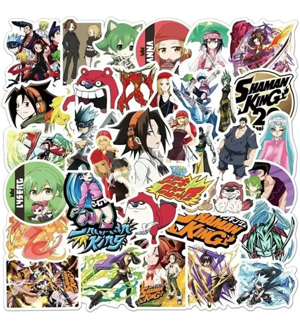 Shaman King - Set De 50 Stickers / Calcomanias / Pegatinas 4