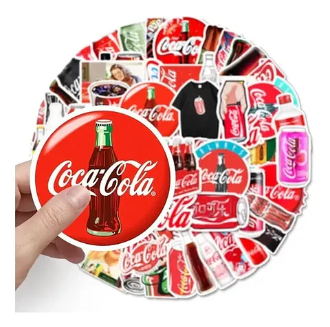 Coca Cola Set De 50 Stickers / Calcomanias / Pegatinas