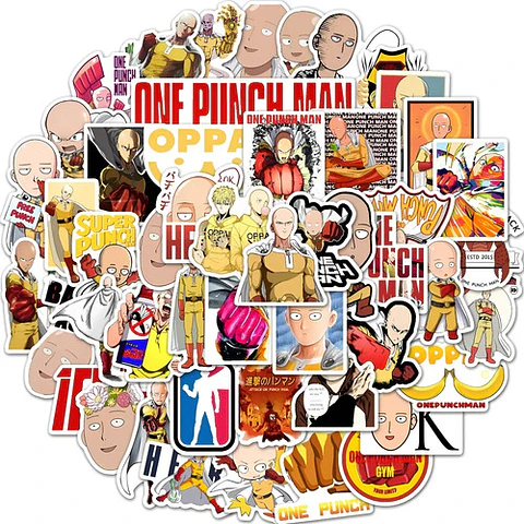 One Punch Man - Set De 50 Stickers / Calcomanias / Pegatinas