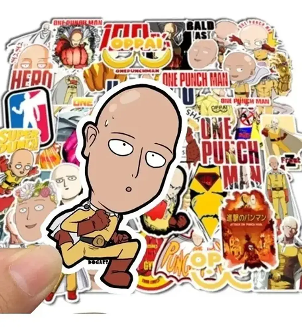 One Punch Man - Set De 50 Stickers / Calcomanias / Pegatinas 4