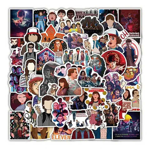 Stranger Things - Set De 50 Stickers / Calcomanias